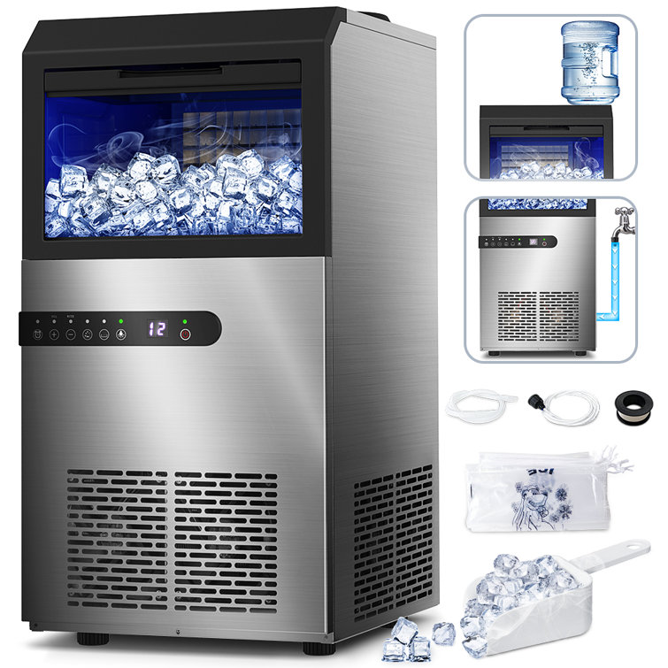 Oylus 100 Lb. Daily Production Cube Clear Ice Freestanding Ice Maker