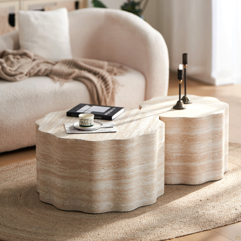 Ensemble de 2 tables basses rondes