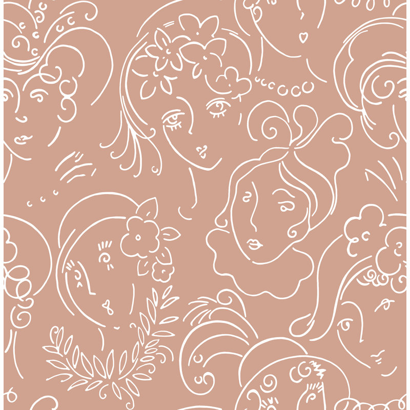 Rouleau de papier peint adhésif L 18 pi x l 20,5 po, Orange