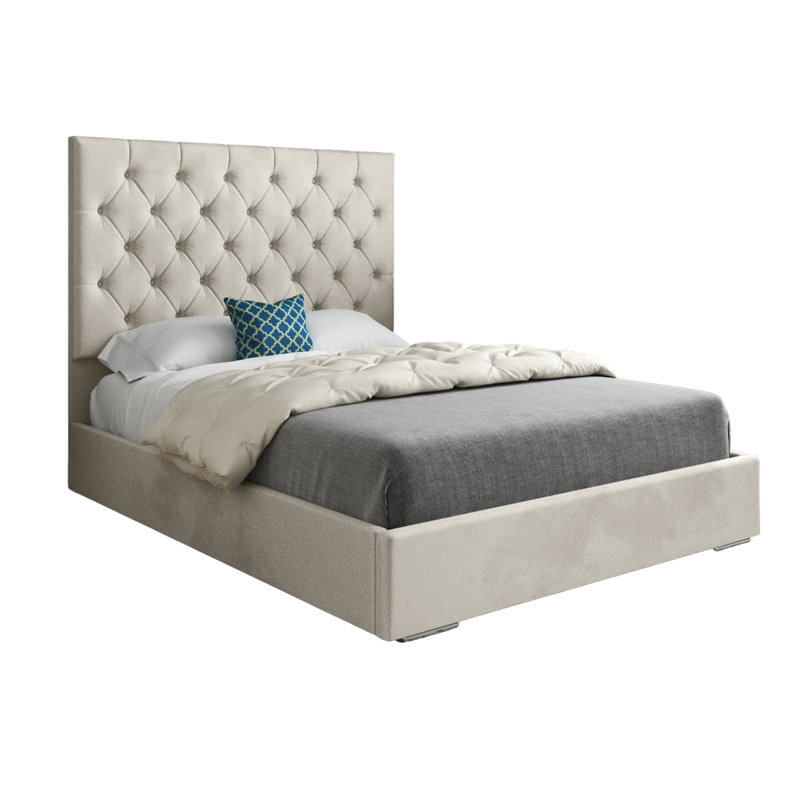 Alegra Upholstered Bed, Small Single (2'6), Beige