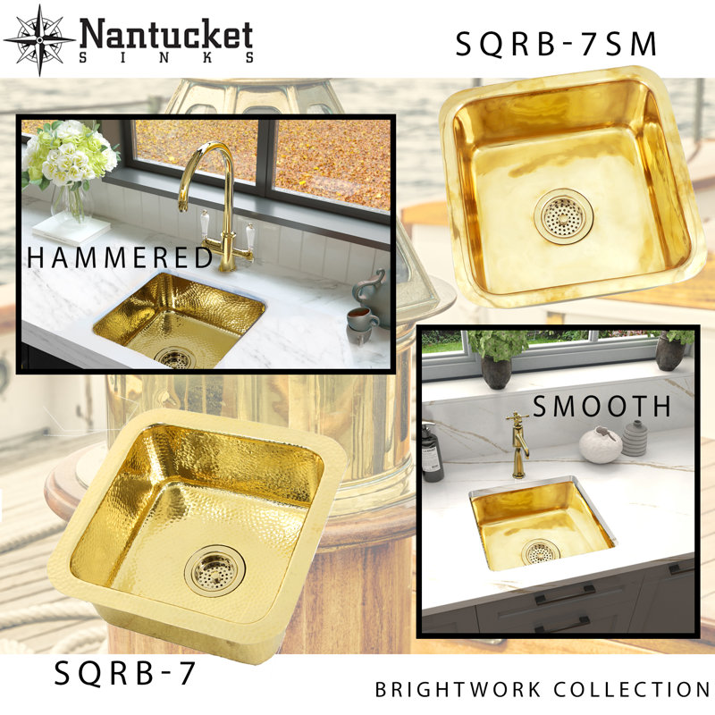 Brightwork 16.63 in. L Dual Mount Single Basin Kitchen Sink