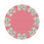Sous-verres ronds en cuir rose-119015301