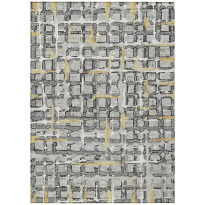 Machine Washable Indoor/Outdoor Chantille ACN2762 Geometric Rug