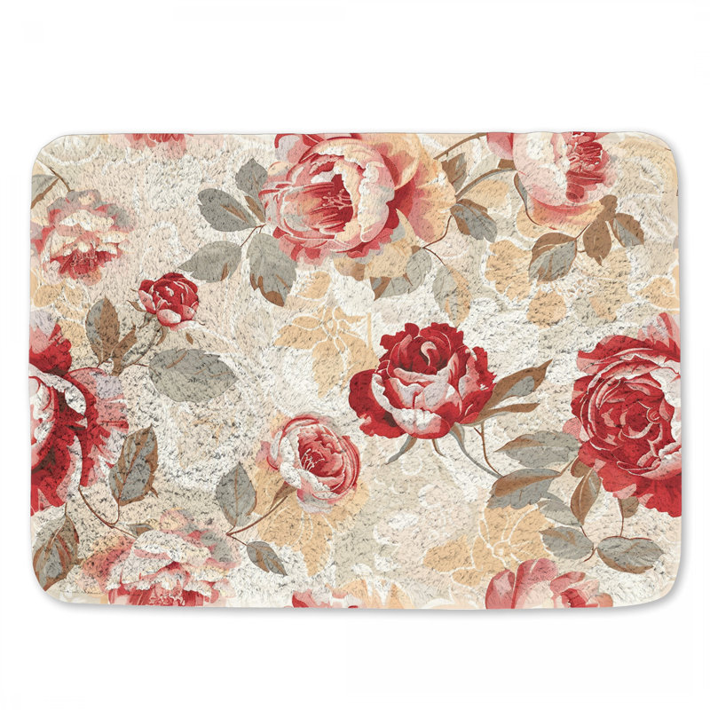 Thallon Microfiber / Microsuede Non-Slip Bath Mat, 21"W x 34"L