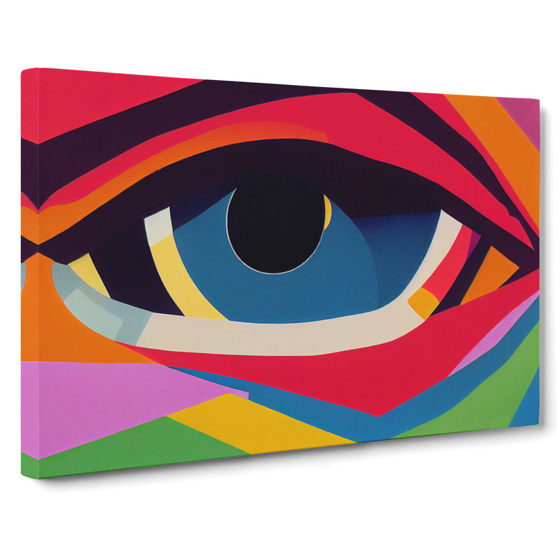 Colourful Abstract Eye Vol.5 - Wrapped Canvas Print, 50cm H x 76cm W x 3cm D