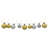 Ornament String Christmas Lights - Warm White LED - 3' Clear Wire - 10Ct-103688437