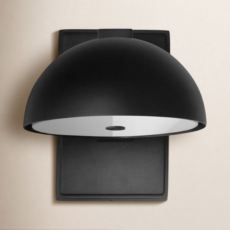Dremann LED Wall Light, 7" H x 7" W x 8.75" D, Black