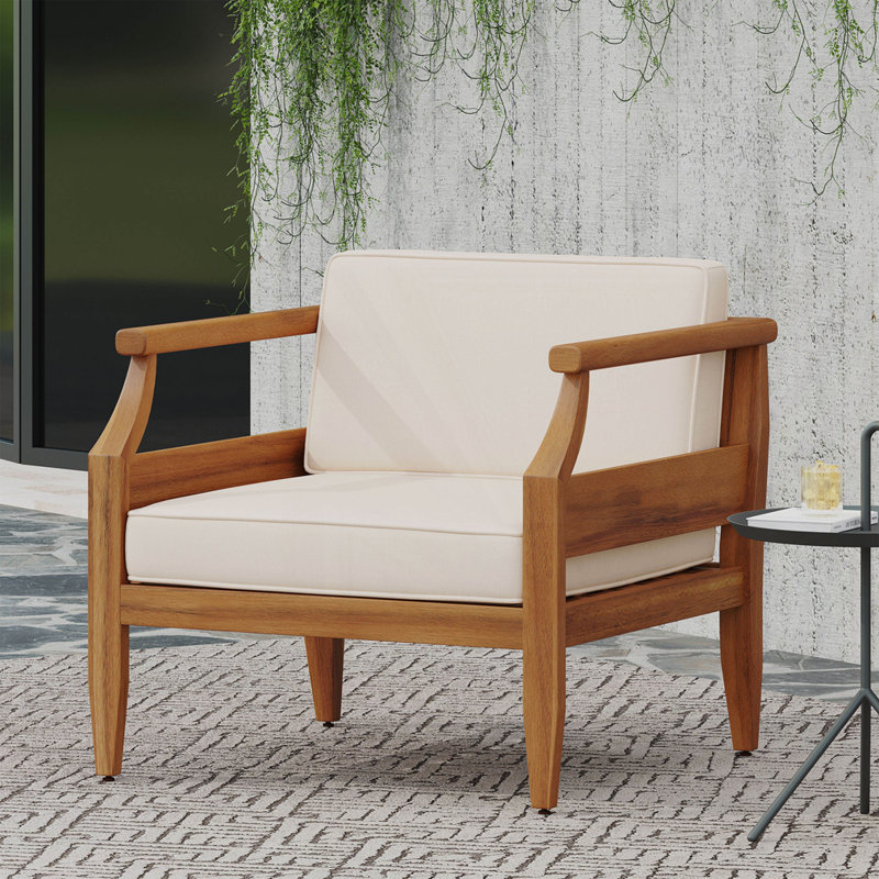 Fauteuils club d'extérieur, Crème, crème