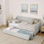 Twin Size Upholstery DayBed with Twin Size Pop-up Trundle and USB Charging-1073054464