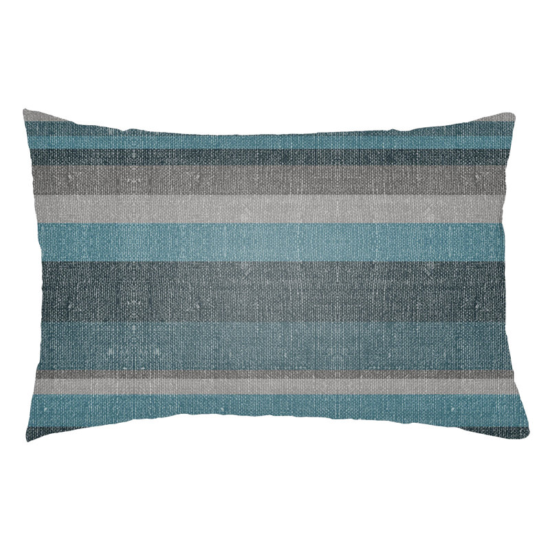 Lolita Lilac Indoor/Outdoor Lumbar Pillow, Teal/Turquoise