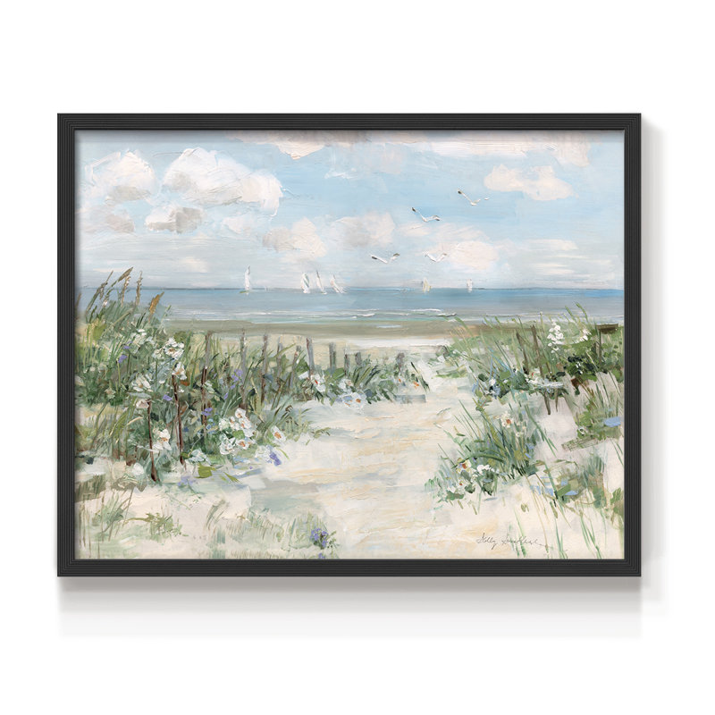 Wildflower Beach -Framed Print - Restickable, Noir, noir, noir, noir, H 22 po x l 28 po