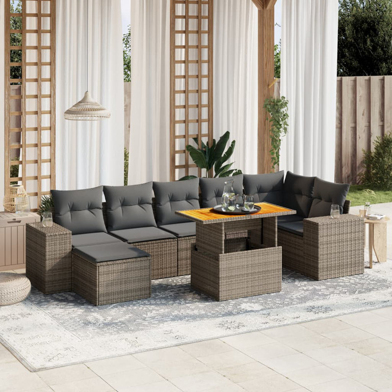 Vidaxl Garden Sofa Set Grey