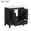 Meuble-lavabo simple avec plateau Sibelle 30-507424575
