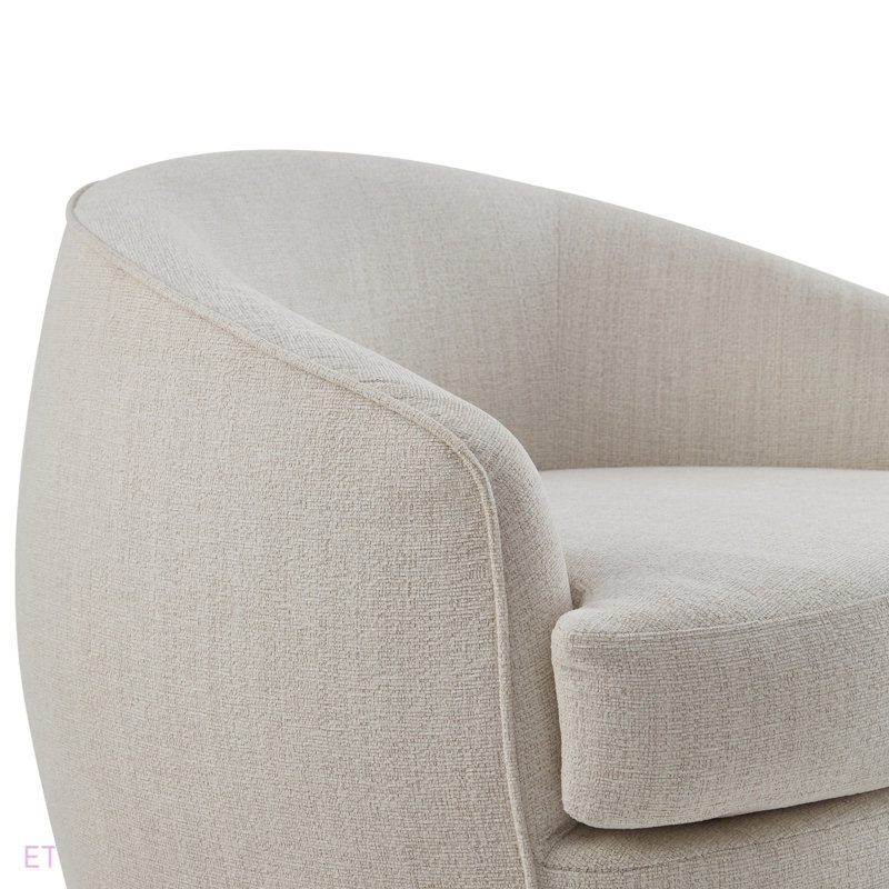 Chaise pivotante à 360 degrés, Blanc cassé