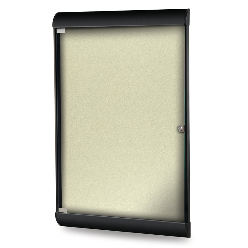Tableau d'affichage magnétique Silhouette, Vinyle caramel, Noir aluminium