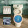 Bllo 17" Tall Seat 2-Piece Toilet 1.1/1.6 GPF Dual Flush Round Map Flush 1000g with Soft Close Seat