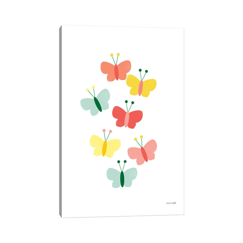 Butterfly Friends - Wrapped Canvas Print, 66.04 cm H x 45.72 cm W x 3.175 cm D