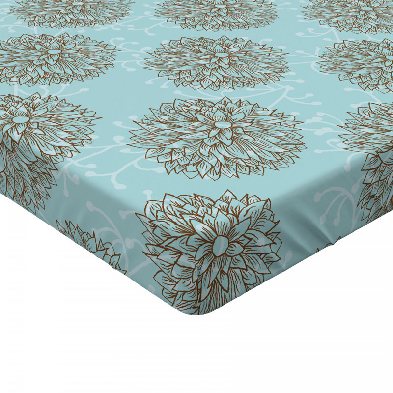 Microfiber Floral Fitted Sheet, Queen Fitted Sheet