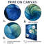 Impression sur toile bleu et vert, hortensia Vortex I-1751587498-1751587499-1751587489