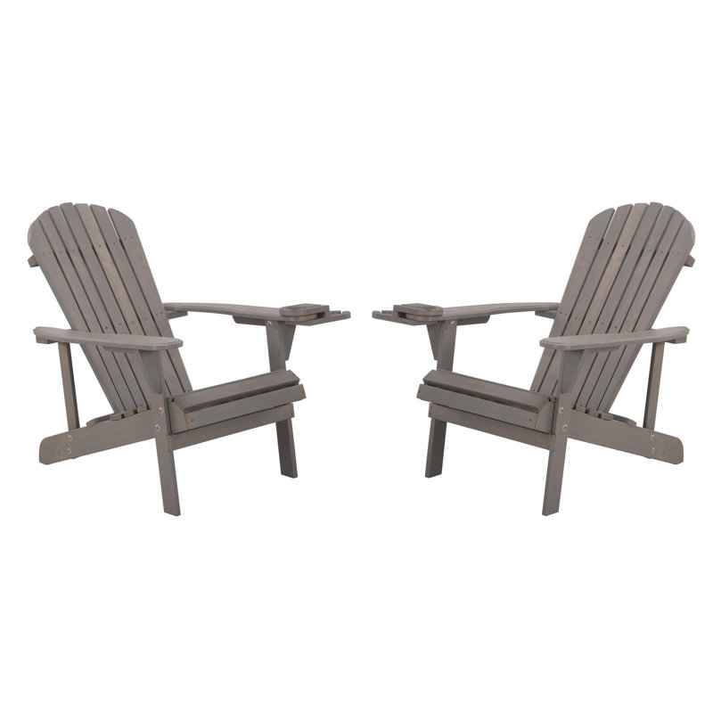 Colyn Pine Outdoor Adirondack Chair, Gray