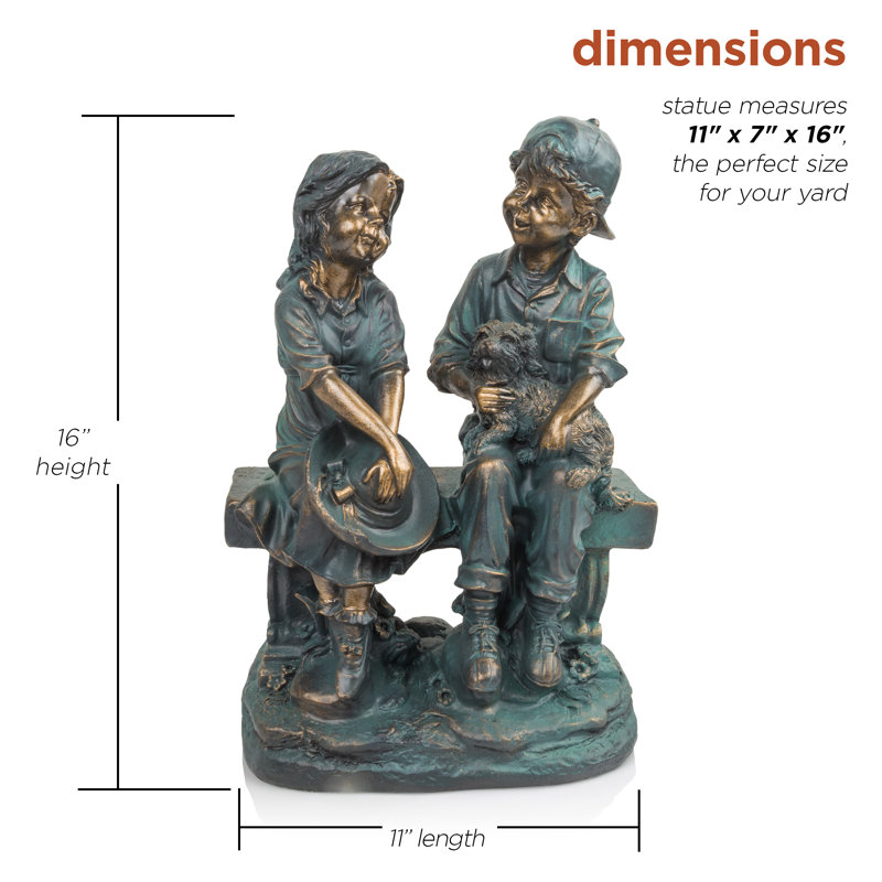 Yadiel Dog Fantasy & Sci-Fi Rust Resistant Fiberstone Garden Statue