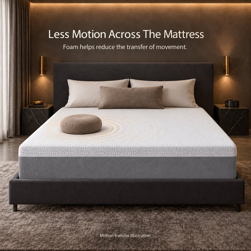 Alwyn Home Rockport Memory Foam 12" Mattress with Thick Memory and Support Foam for Pressure Relief, Fiberglass Free, Mattress In A Box