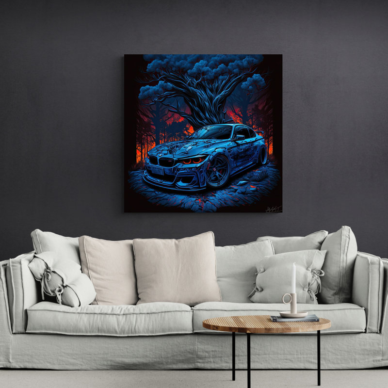 Reproduction sur toile tendue surréelle de la série 3 AMG II par Maki, H 15 po x l 15 po x P 1,5 po
