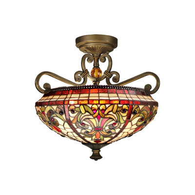 Plummer Glass Semi Flush Mount