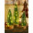 White Tipped Snow Covered LED Bottlebrush Trees, 3 Trees