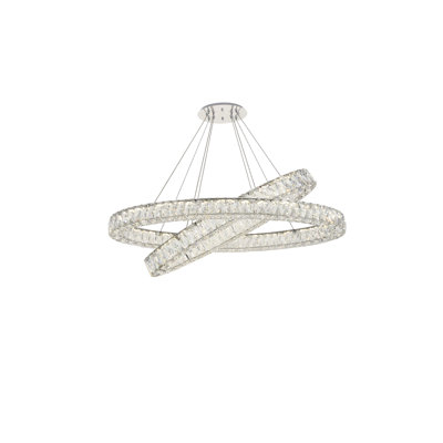 Lustre ovale en cristal 2 lumières Steveson