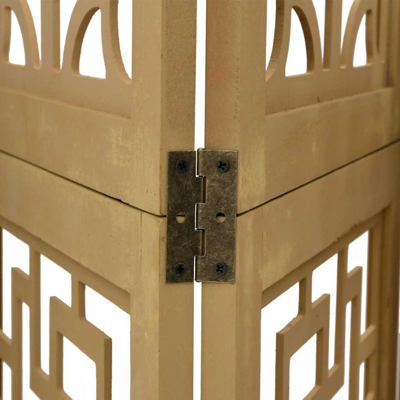 Kamari 110cm W 3 - Panel Solid Wood Folding Room Divider, 220cm H x 110cm W