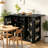 47.2-Inch Bar Counter With Folding Tabletop And Power Outlets, Double-Door Storage Including Wine Rack And Glass Rack.-128851896