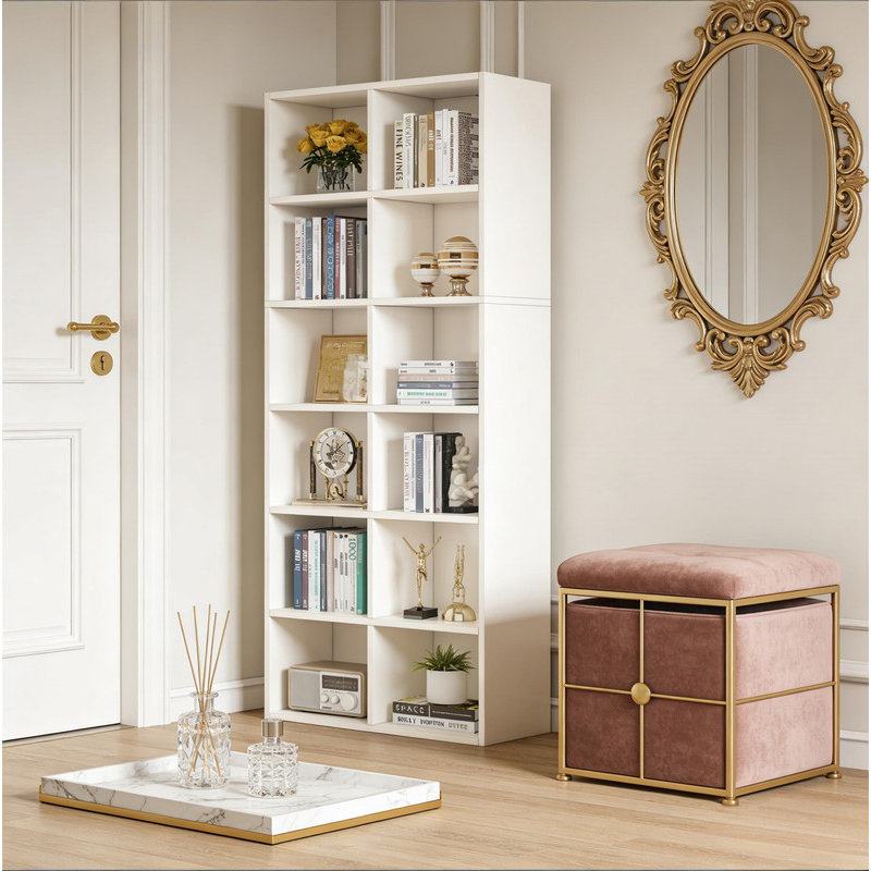 Bibliothèque compacte, présentoir attrayant, armoire ouverte