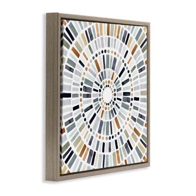 Cercle abstrait mosaïque rustique