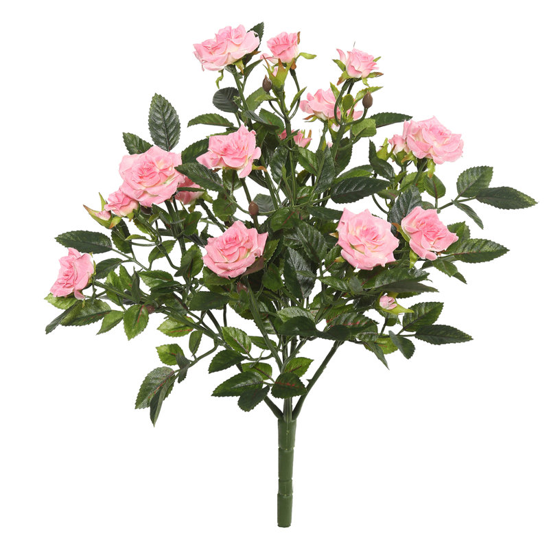 Mini rosier artificiel artificiel, Rose clair