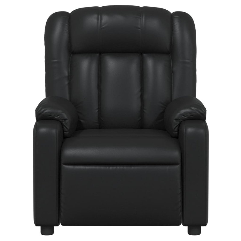 vidaXL Massage Recliner Chair, Adjustable, Manual, Black Faux Leather