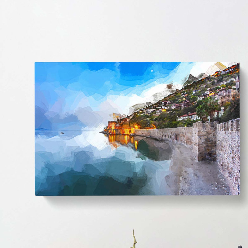 Alyana In Turkey At Night In Abstract - Wrapped Canvas Print, 35cm H x 50cm W x 3cm D