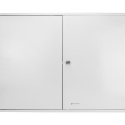 600 Adjustable Key Cabinet With Lock Mechanism - Gray Steel, Wall Mount, Colorful Tags For Smooth Retrieval 600 Easy Handling