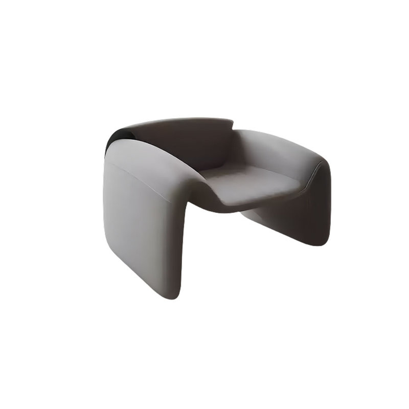 Dark grey curved negotiating sofa