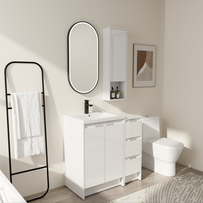 Ensemble de meuble-lavabo simple 36 po avec plateau en résine