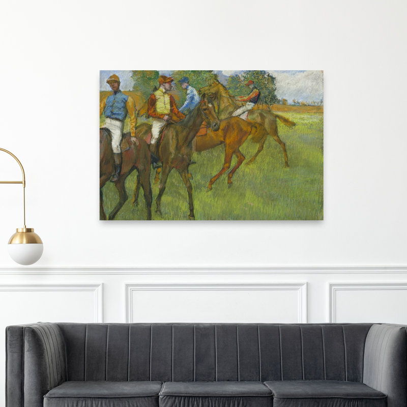 Avant la course, vers 1887-1889. Estampe murale abstraite impressionniste contemporaine représentant un cheval.
