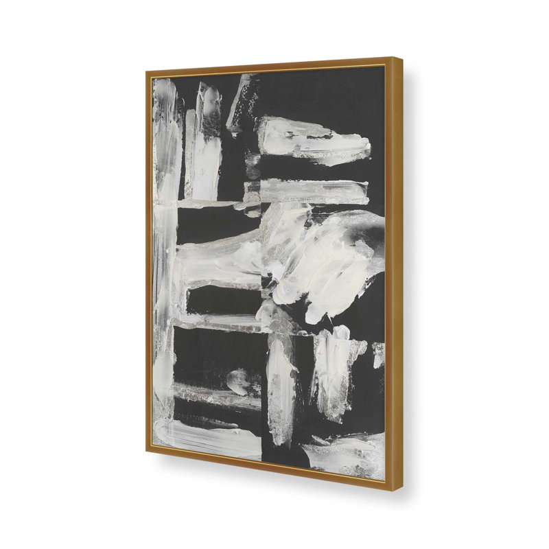 Structural Dissonance I by Melissa Wang Art Print, Open Corner Framed Print without Mat Paper, 12" H x 8" W, Gold
