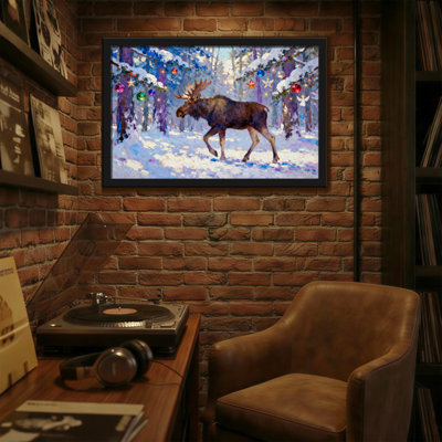 Orignal de Noël décorations de Noël forêt d'hiver