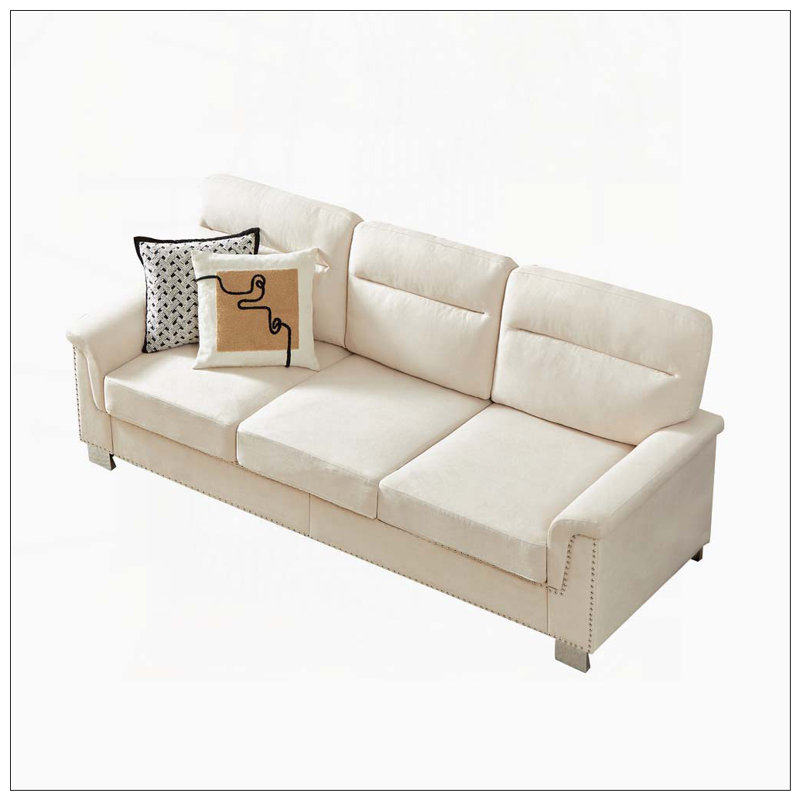 Canapé 3 places 82 po, Beige