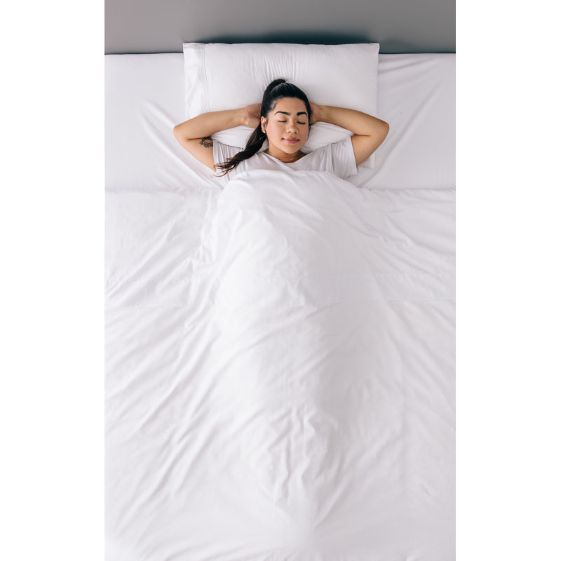 Ultra Soft Microfiber Percale Sheet Set, King Sheet Set with Fitted Sheet, White