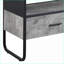 Meuble télé gris béton & amp; Meuble télé noir moderne avec rangement | Convient aux téléviseurs de 42 po | Gris | Métal, bois synthétique
