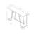 Modern Narrow Table, Accent Table, Console Table