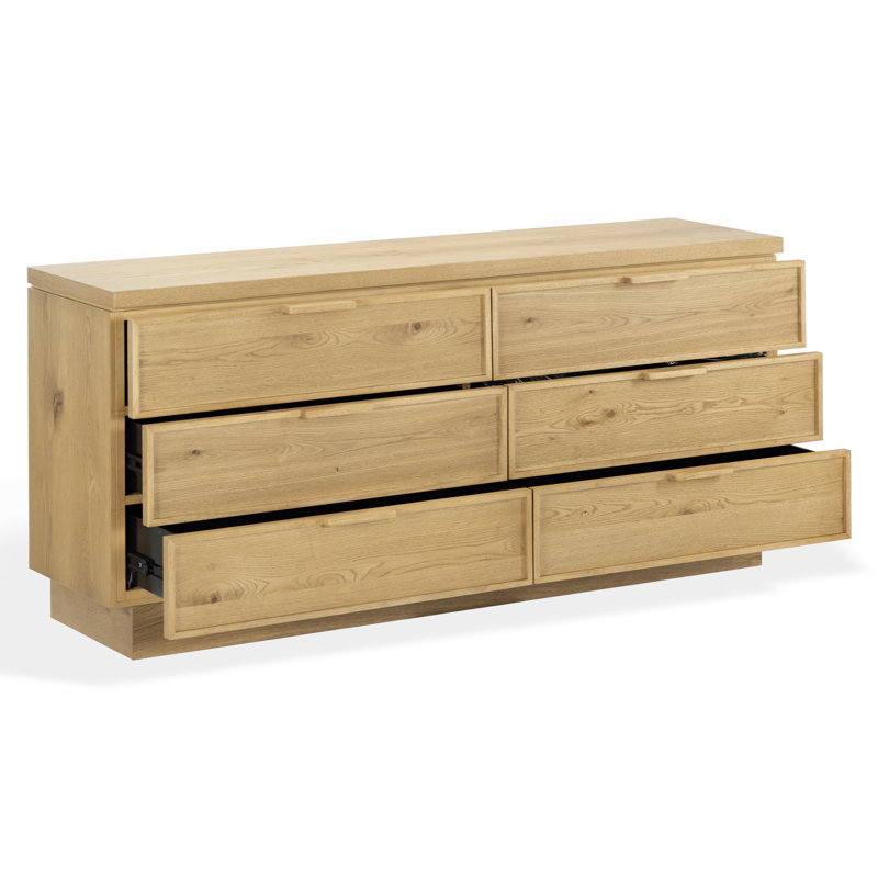 Commode 6 tiroirs Kodi, Brown Oak