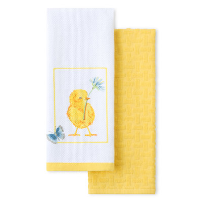 FIESTA Easter Bunny Kitchen Towels 2-Pack Set,, 16"x28"