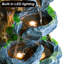 Weather Resistant Sculptural Fountain with Lights